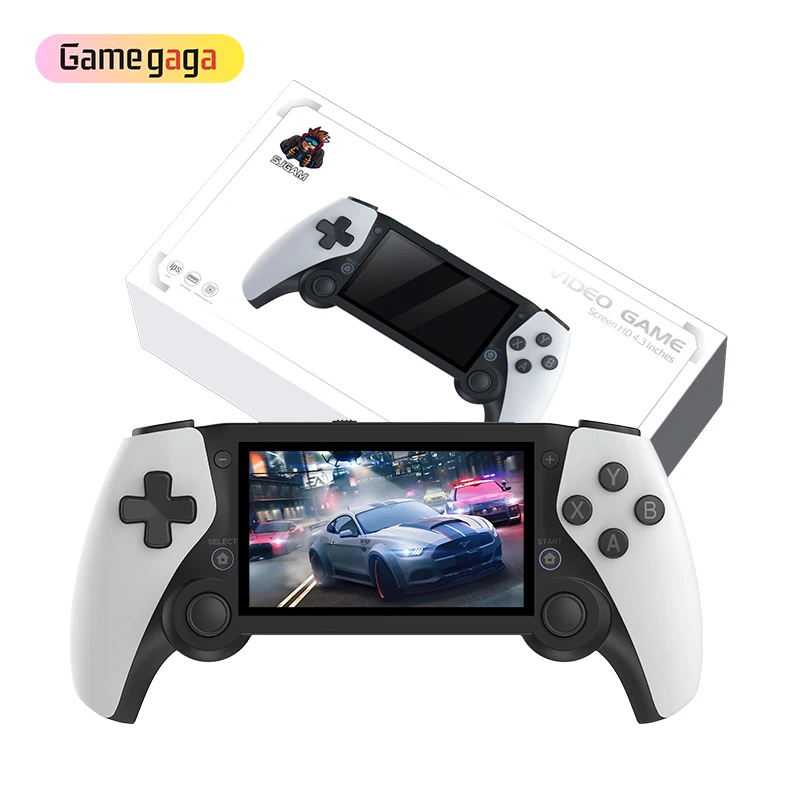 M25 Handheld Game Console 4.3" IPS Screen Portable Video Game Player EmuELEC System 64GB 3D Classic Games