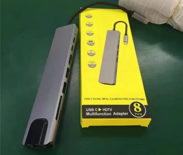 10-in-1 USB Hub with HD 4K USB C PD 100W & 10Gbps USB 3.0 Adapter for Mac Mini/PC/Laptop-Industrial Gaming & Home Use