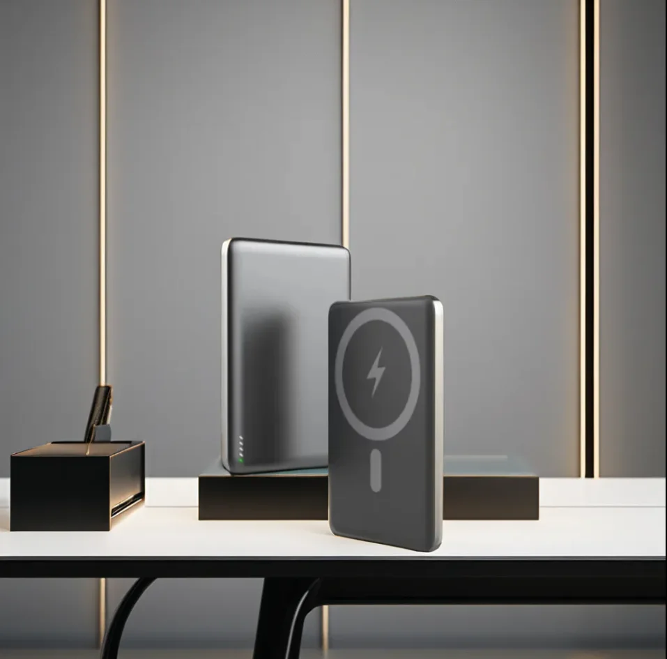 10000 Mah Aluminum Alloy 15w Fast Charging Wireless Charger Power Bank Station - Image 3