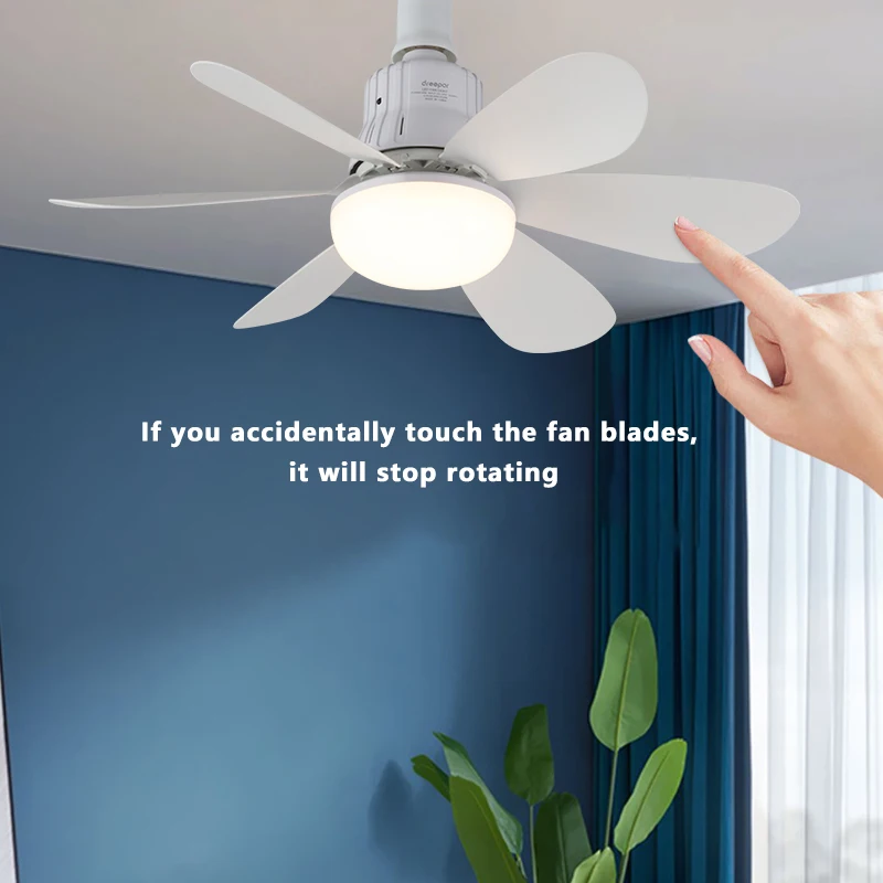 Mini Intelligent Remote Control Ceiling Fan with LED Light - Image 3