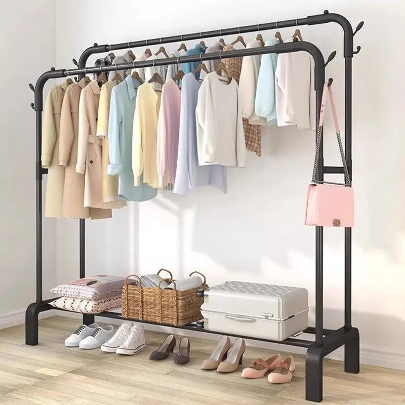 Modern Bedroom Coat Racks And Clothes Hanger Stand With Shoe Rack - Image 2