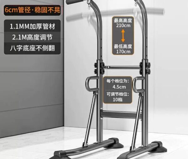 Power Tower Workout Dip Station Pull Up Bar Dip Stand Home Gym Fitness Equipment Strength Training Exercise Workout Rack for Home Gym Supports To 330 Lbs