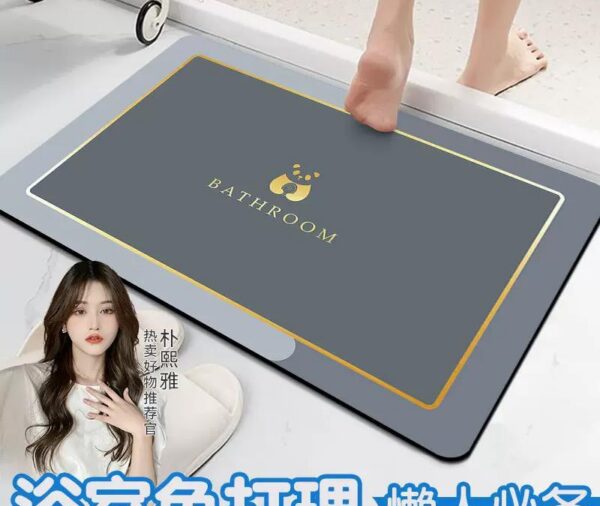Z·Bling Bath Mat Non Slip Anti-Mould,Super Absorbent Quick Dry Rubber Backed Dirt Resistant Bath Mats for Bathroom,Comfortable Shower Rug for in Front of Bathtub,Shower Room,