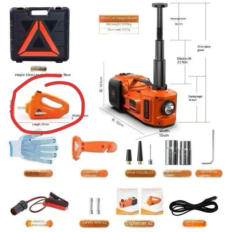 Electric Car Jack & Wrench Tool Kit (Portable Set)