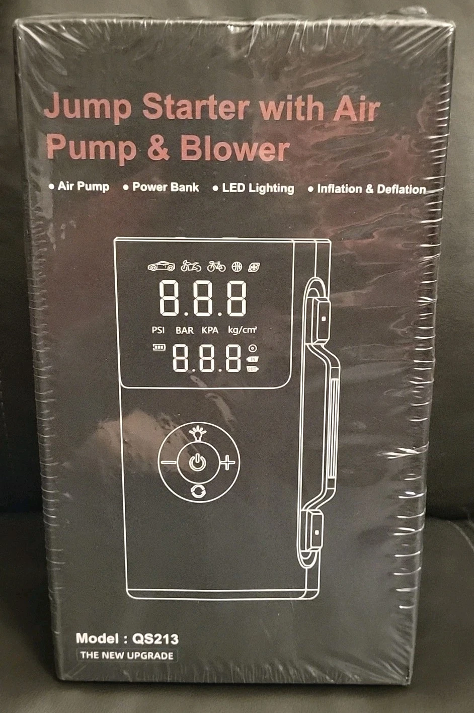 5000Amp 5in1 Jump Starter With Air Pump, Power Bank, & Blower Model QS213